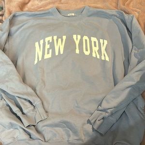 john galt blue new york crewneck